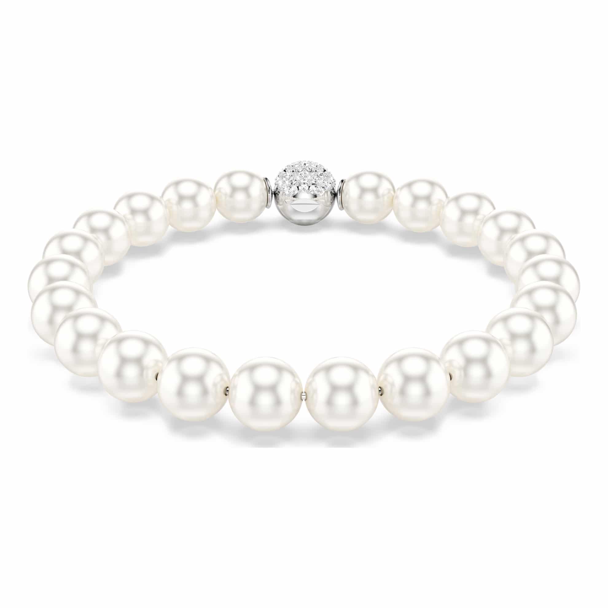 Swarovski Matrix bracelet featuring sparkling crystal beads and silver-tone chain design, elegant jewelry accessory.