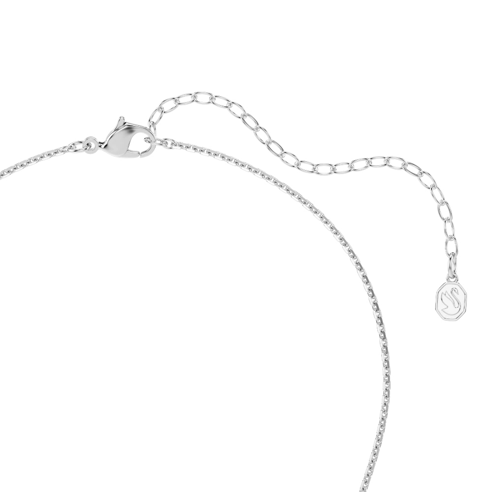 Swarovski Ariana Grande x crystal pearl jewelry set featuring a round cut flower design in white with rhodium plating