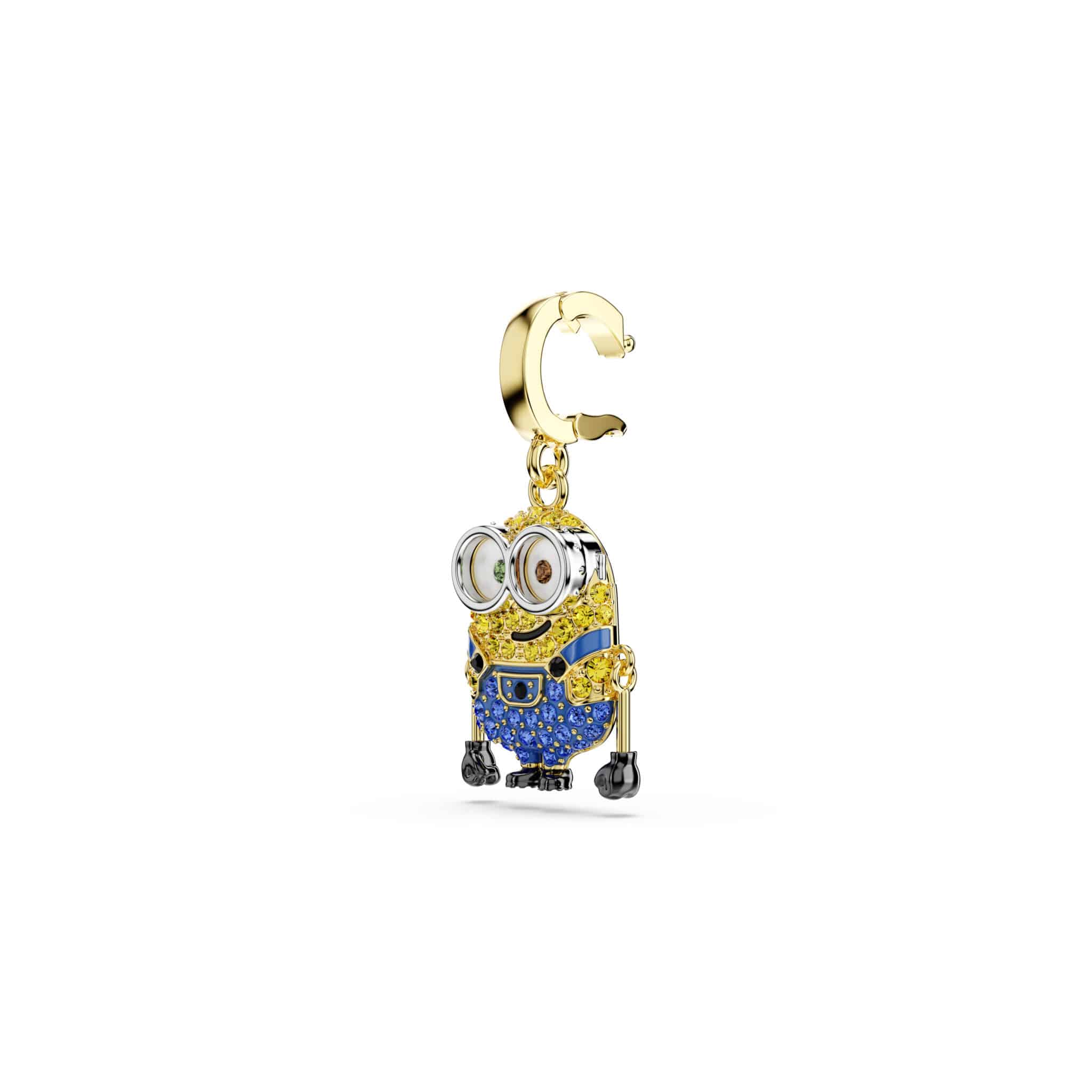 Swarovski Minions Bob charm with pavé detailing, featuring a playful Minions character in sparkling crystal embellishments.
