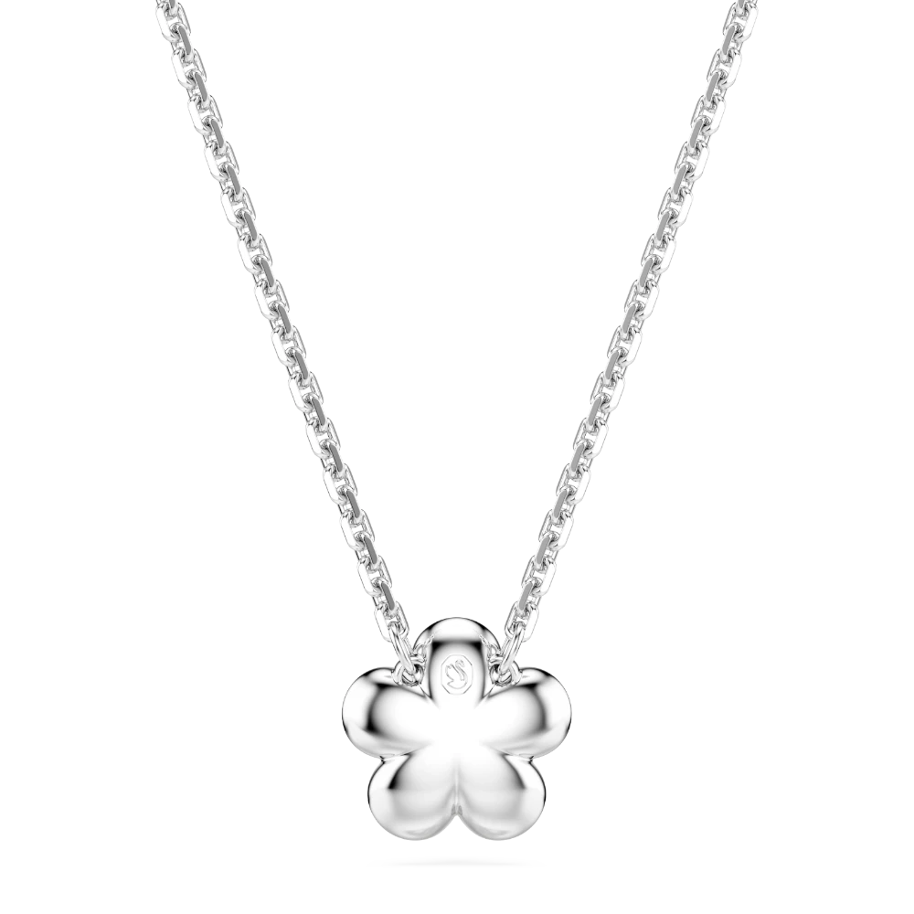 Swarovski 2026 Capsule Pendant with angelic design, shiny rhodium finish, clear crystal accents, elegant jewelry accessory