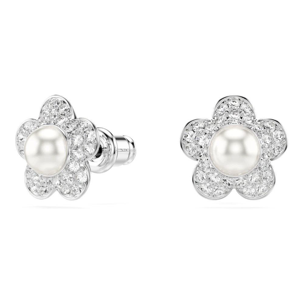Swarovski 2026 Capsule Pierced Earrings with angelic design, shiny rhodium finish, and sparkling crystal accents.