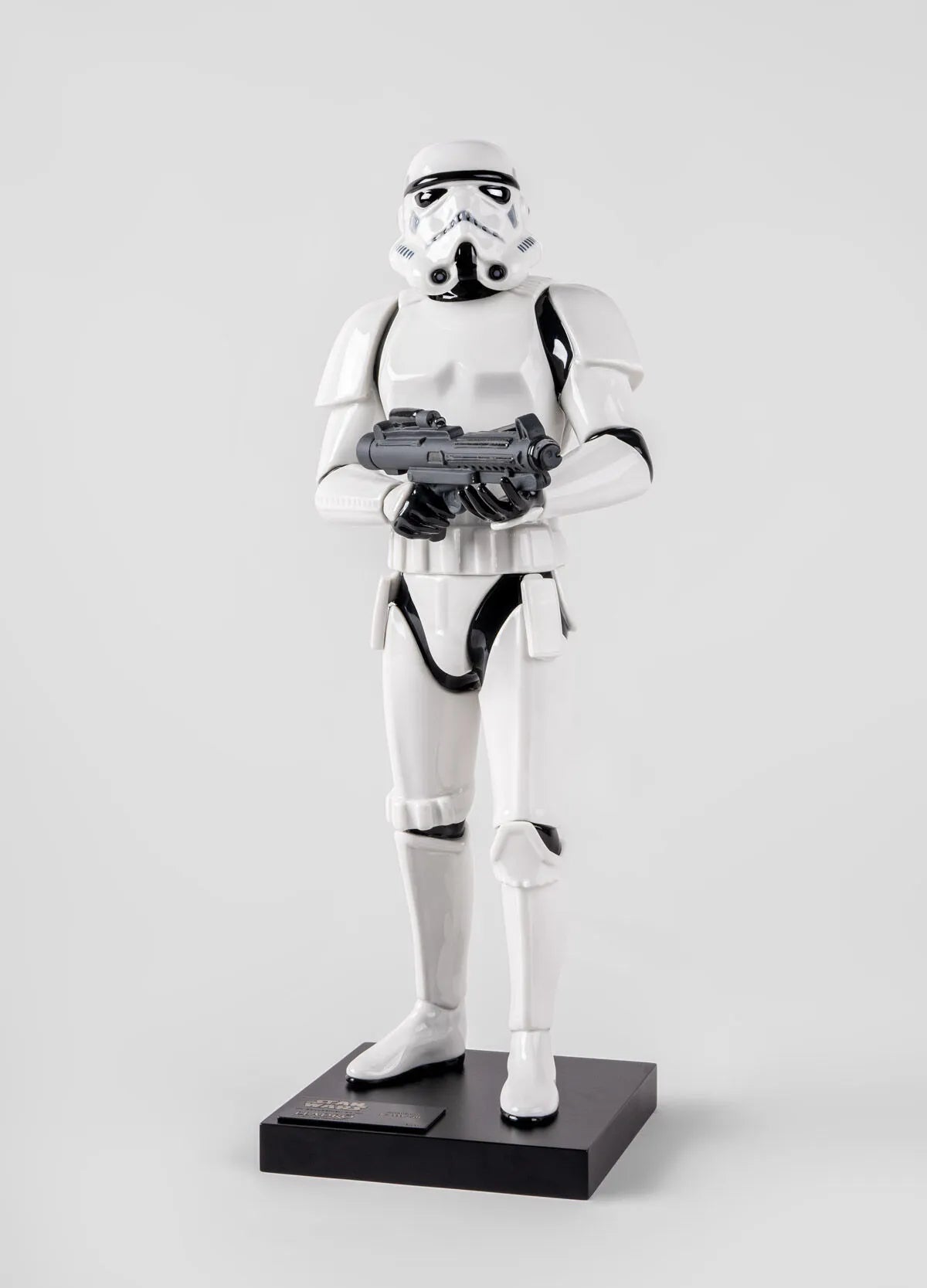 Lladro Stormtrooper™ sculpture, limited edition collectible figure with detailed white ceramic design and iconic Star Wars armor.