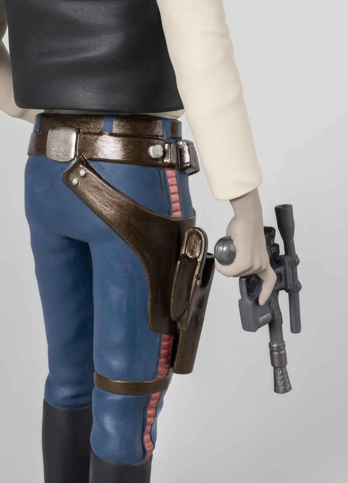 Lladro Han Solo™ sculpture, limited edition collectible figurine, detailed ceramic Star Wars character display.