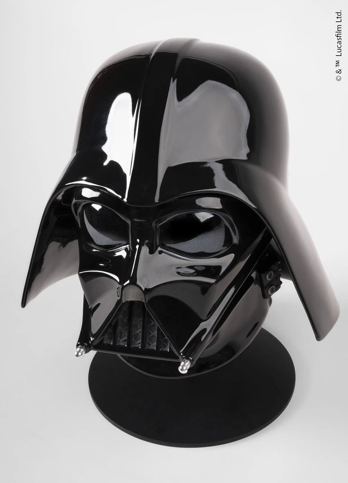 Lladro Darth Vader™ Helmet Sculpture, limited edition collectible figure with detailed craftsmanship and sleek black finish.