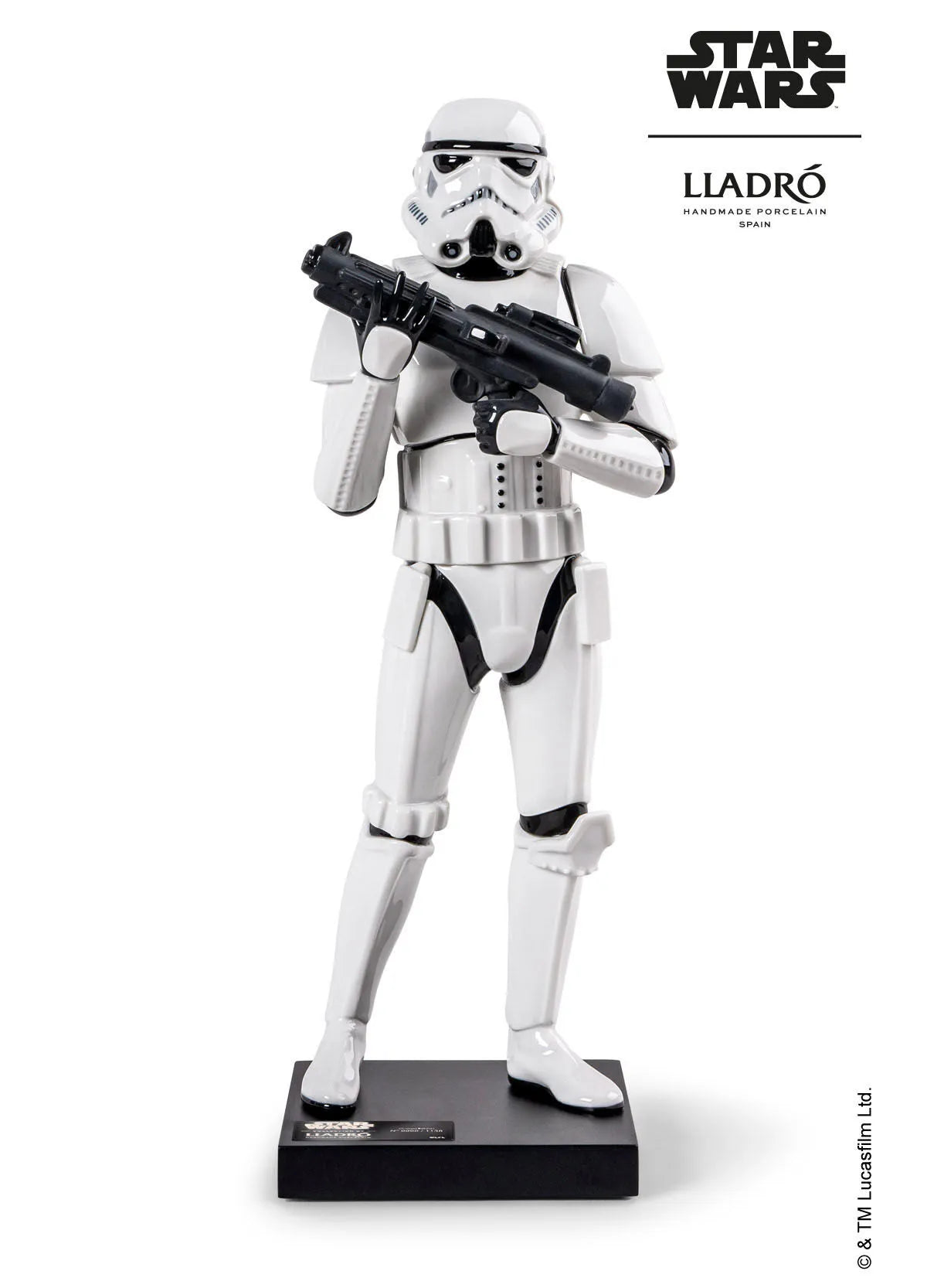 Lladro Stormtrooper™ (version 2) sculpture, limited edition collectible figurine with detailed white ceramic design.