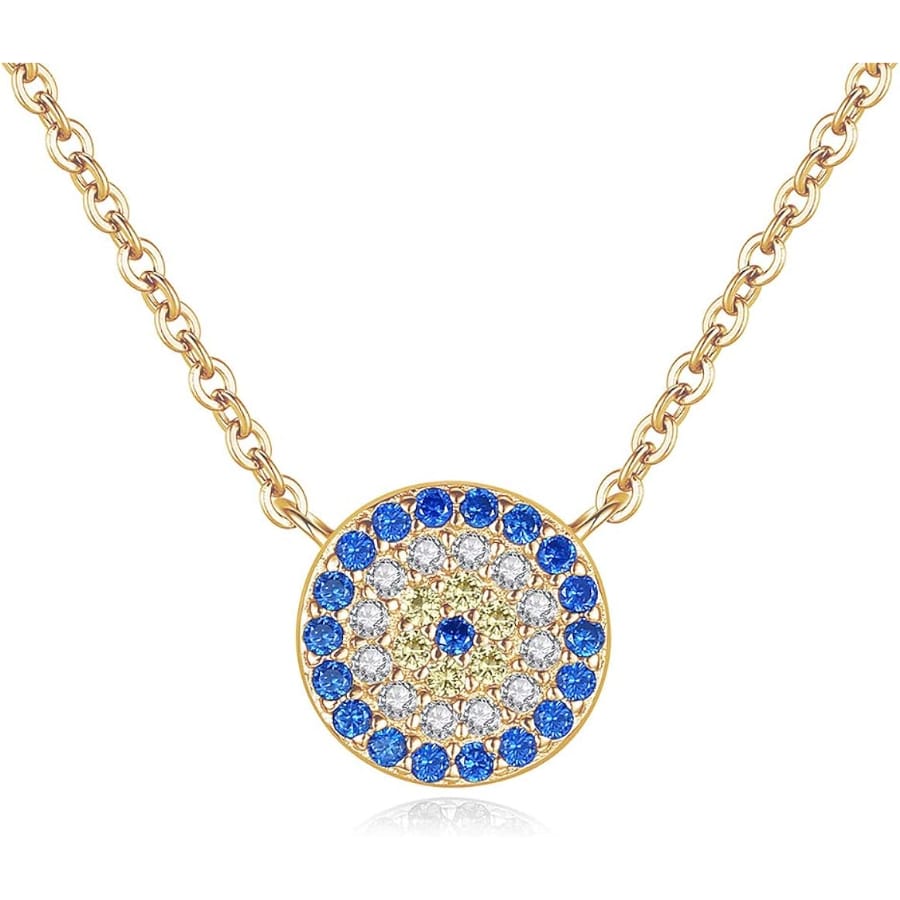 Misu 925 sterling silver rose gold necklace featuring an eye-shaped pendant, elegant jewelry with intricate design details.