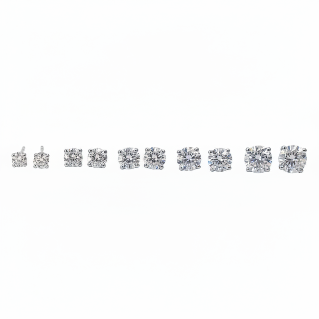 Lab Grown Diamonds 9CT white gold earrings featuring sparkling lab-grown diamonds and elegant design.