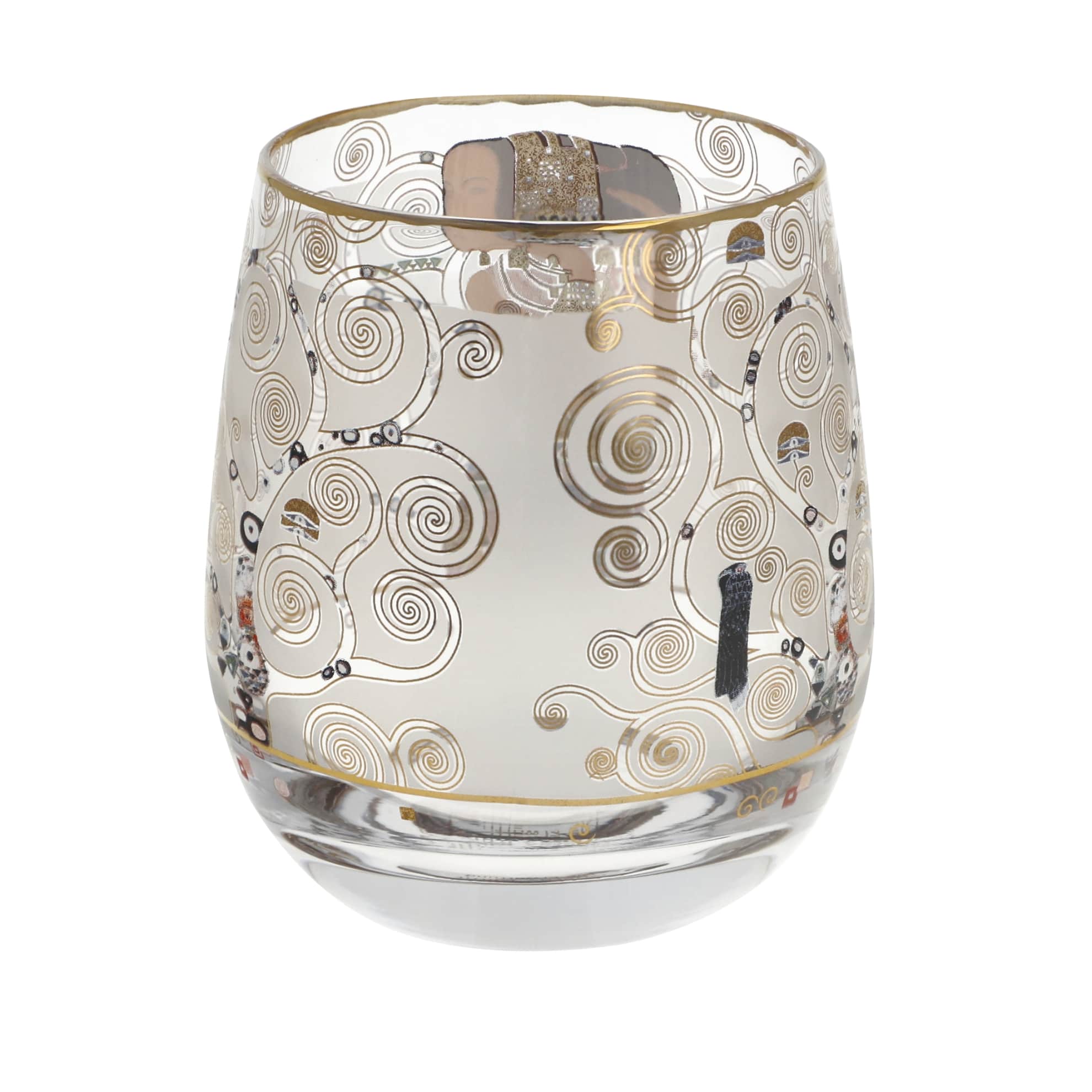 Goebel Gustav Klimt Expectation tealight holder, 9.5cm, elegant ceramic design with intricate artwork, by Spilhaus.