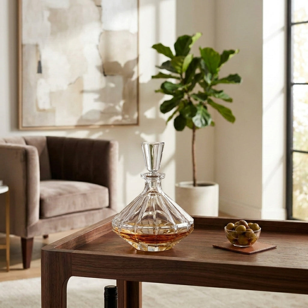 Bohemia Crystal Venus Ships 700ml decanter with intricate ship design and elegant crystal craftsmanship.