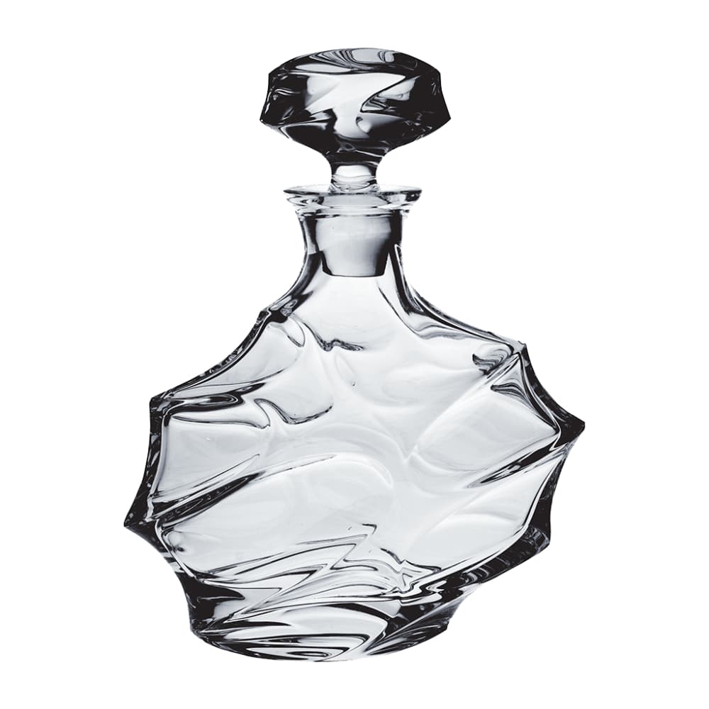 Elegant Bohemia Crystal Bohemia Decanter Calypso with intricate design and clear glass, perfect for serving spirits in style.