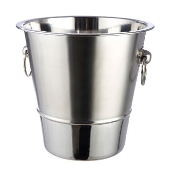 Gilde stainless steel bottle cooler, 21cm tall, with sleek design and insulated construction for keeping drinks cold.