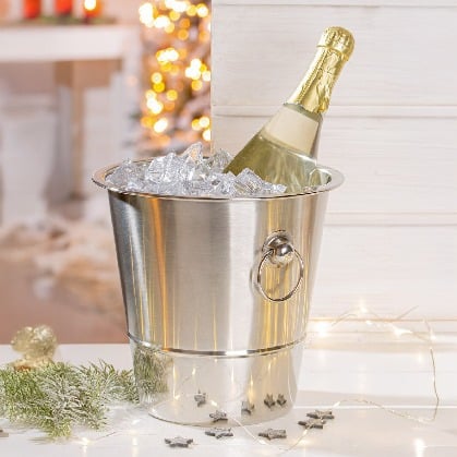 Gilde stainless steel bottle cooler measuring 21cm, with a sleek, modern design perfect for keeping drinks chilled.