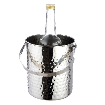 Gilde stainless steel ice cube tray with multiple compartments for making ice cubes.