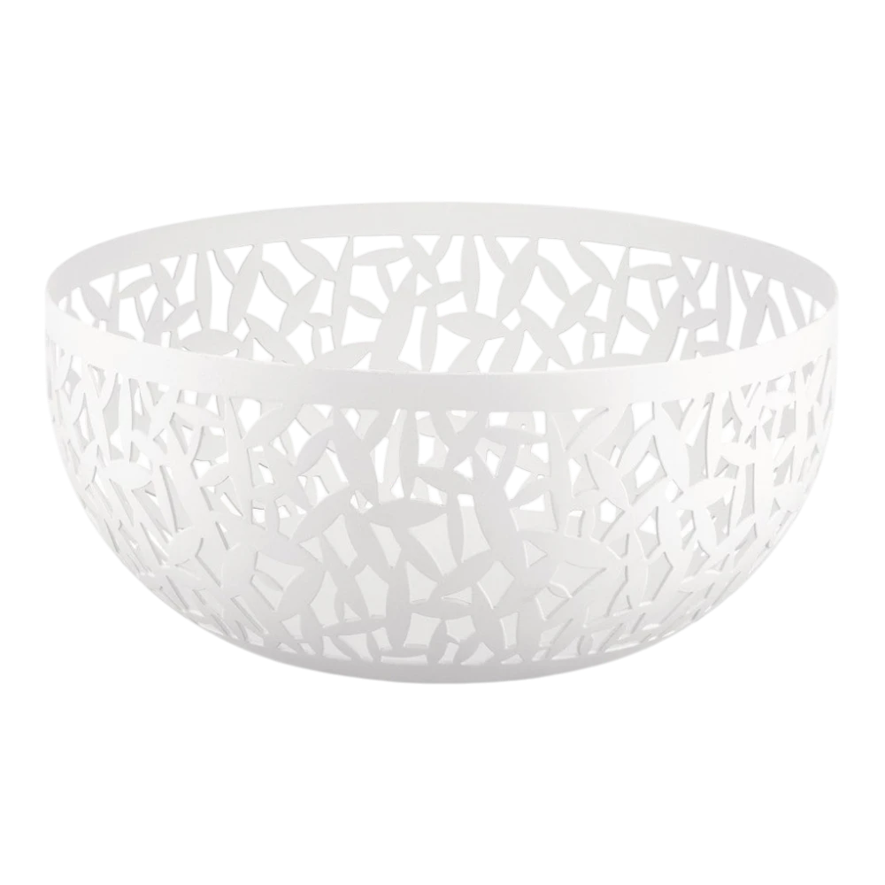Alessi cactus-shaped white ceramic bowl, 29cm diameter, with a smooth finish and modern design, perfect for decorative or functional use.