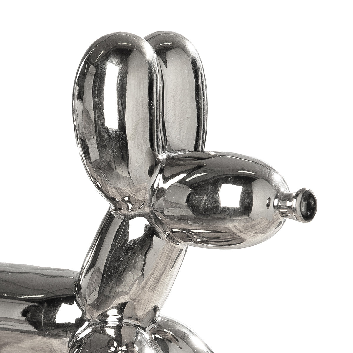 Silver Gilde Figure Balloon Dog Poldi collectible sculpture on a plain background