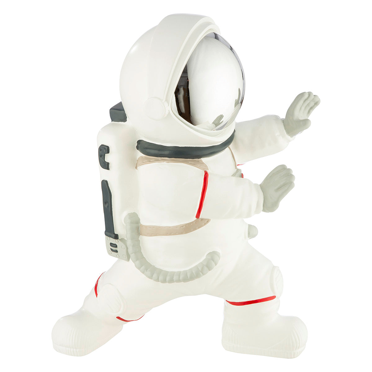 Gilde astronaut karate figure with resin hands, detailed toy sculpture featuring astronaut in martial arts pose