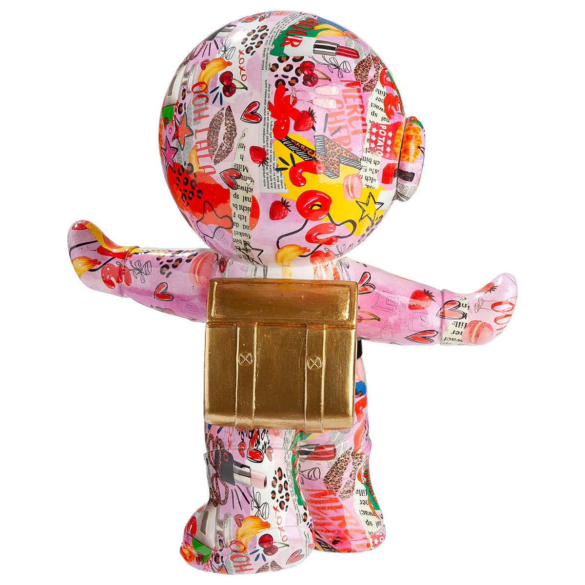 Gilde Astronaut Ooh Lala resin figure, detailed space-themed collectible toy with vibrant colors and intricate design.