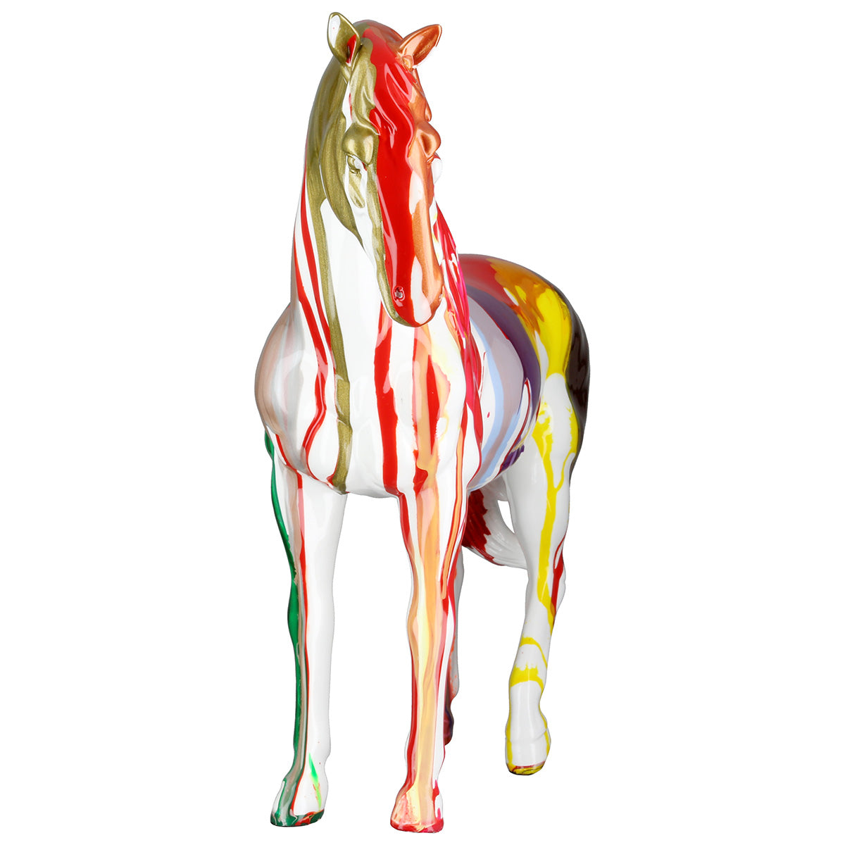 Gilde Cavallo horse figure made of synthetic resin, detailed sculpture with realistic features, on a neutral background.