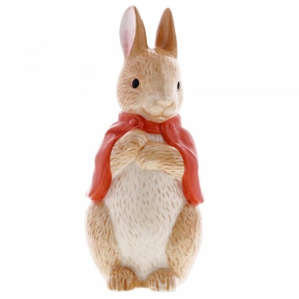 Beatrix Potter Flopsy money box featuring sculpted bunny design, ideal for saving coins and collectible decor.