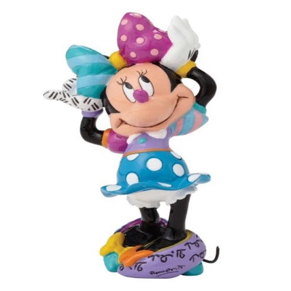 Disney Mini Minnie Mouse figurine, detailed resin collectible with classic red bow and polka dot dress, perfect for Disney fans.