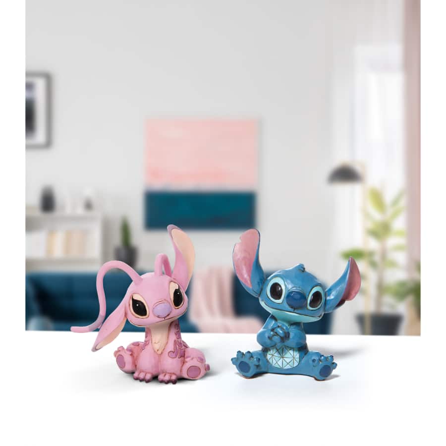 Mini Disney Traditions Stitch figurine with detailed design and vibrant colors, perfect for Disney fans and collectors.