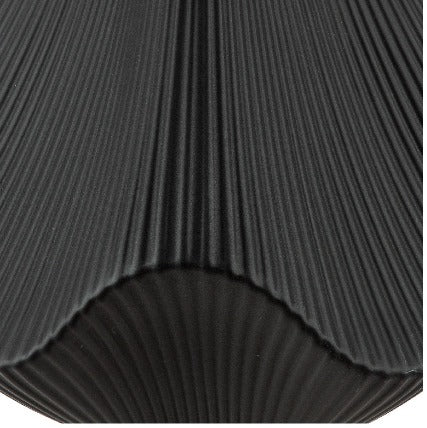 Black Gilde Lamellen ceramic vase, 19cm tall, featuring a modern lamellen design with textured surface and sleek finish.
