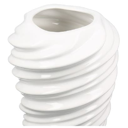White porcelain Gilde vase measuring 27cm, with a smooth finish and elegant shape, perfect for decorative displays.