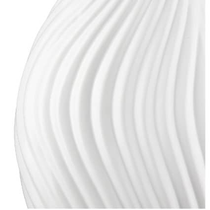 White Gilde organic ceramic vase, 41cm tall, with a smooth, modern design and rounded shape, perfect for contemporary home decor.