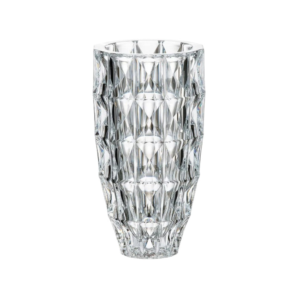 Bohemia Crystal Bohemia Vase Diamond 255mm with intricate cut glass design on clear crystal vase