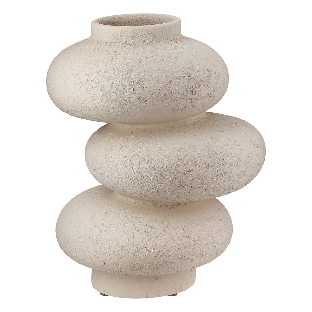 Light gray Gilde ceramic vase with a stone dome shape, 29cm tall, featuring a smooth finish and modern design.