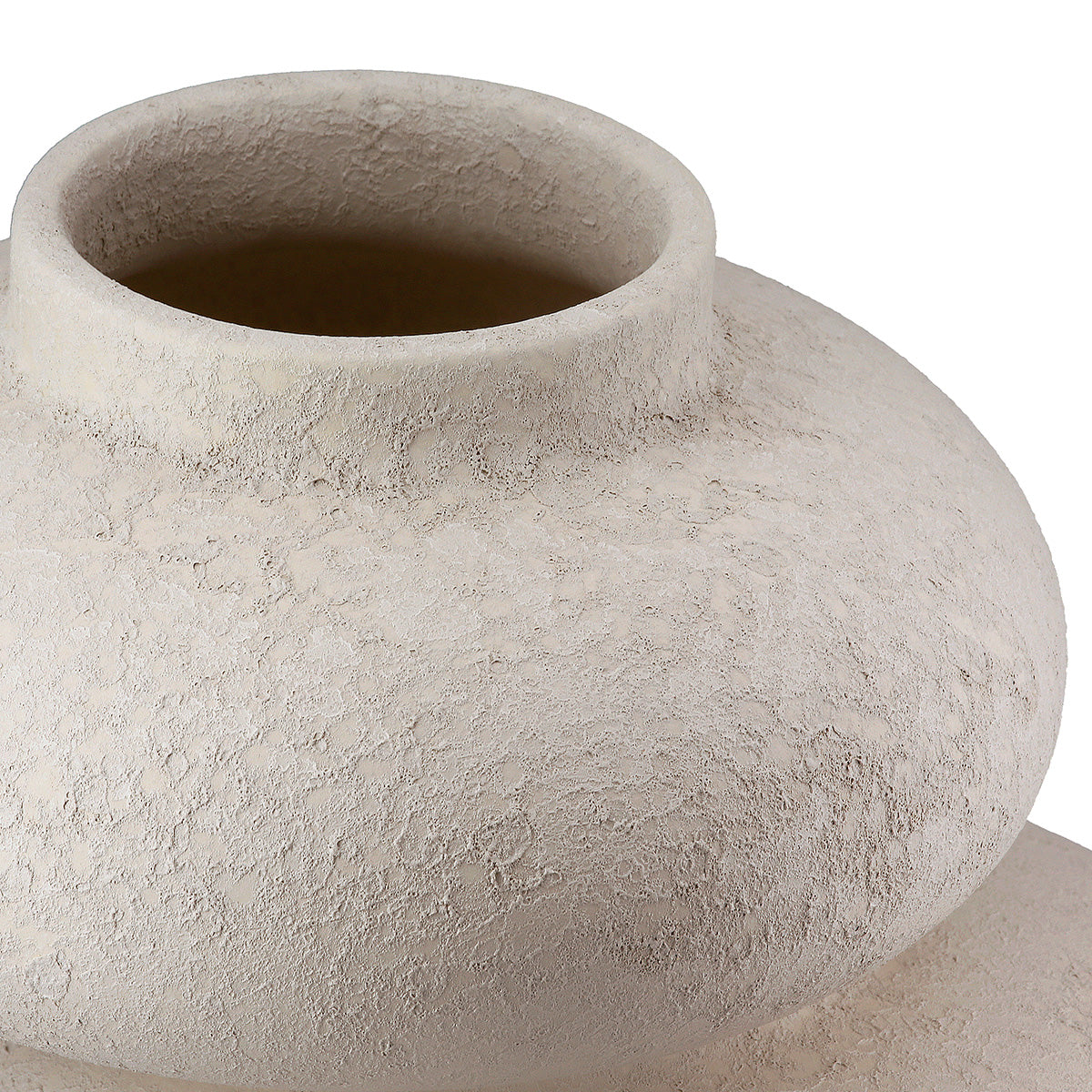 Light gray Gilde ceramic vase with stone dome design, 29cm tall, featuring a modern and smooth finish.
