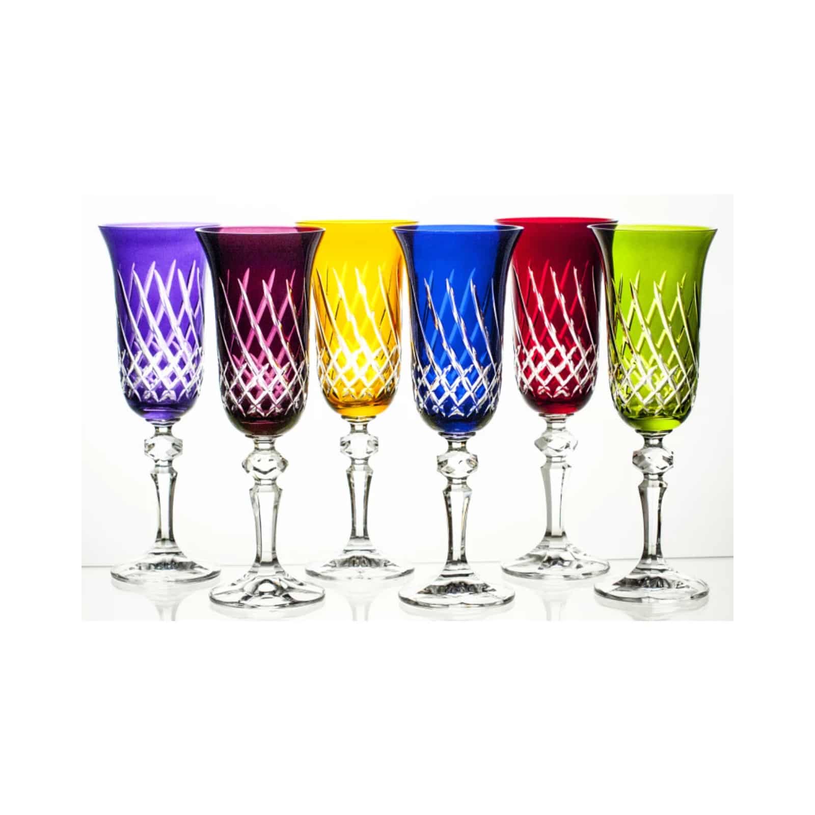 Blue Kolglass Julia Champagne Flute 150ml, elegant glassware with a slender stem and clear design for celebratory drinks.