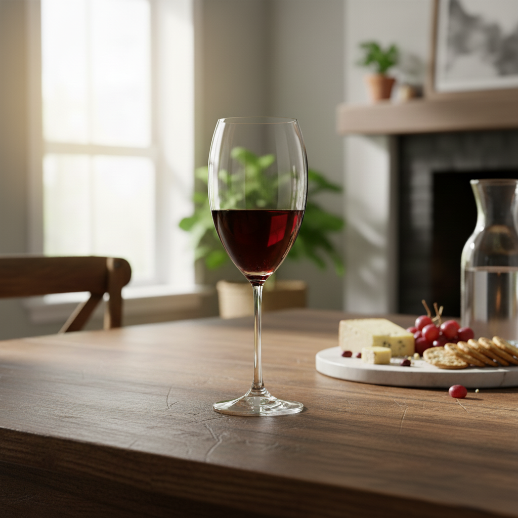 Set of two Bohemia Crystal Grandioso red wine glasses, 600ml capacity, elegant and clear with a classic design.