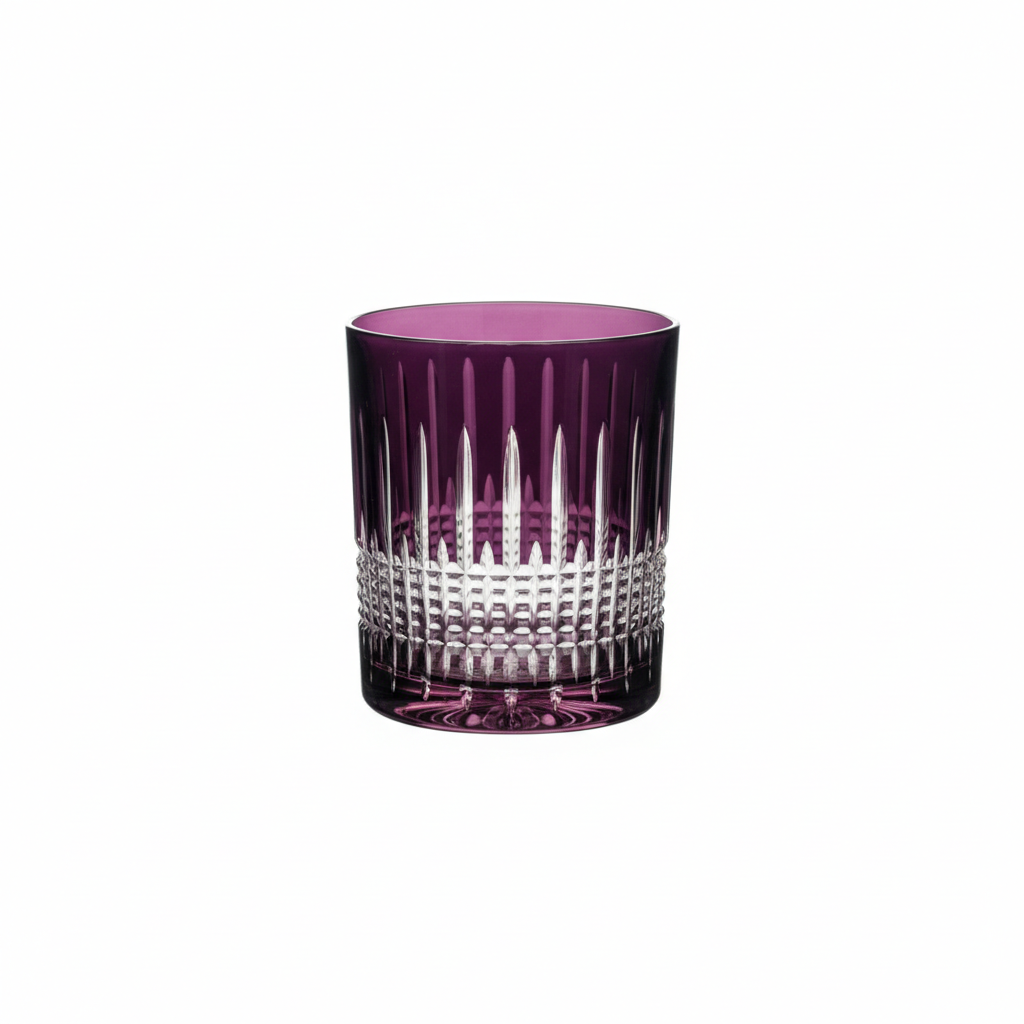 Kolglass Julia Whisky Violet 9200P glass with purple tint, 320ml capacity, showcasing a stylish design and vibrant color.