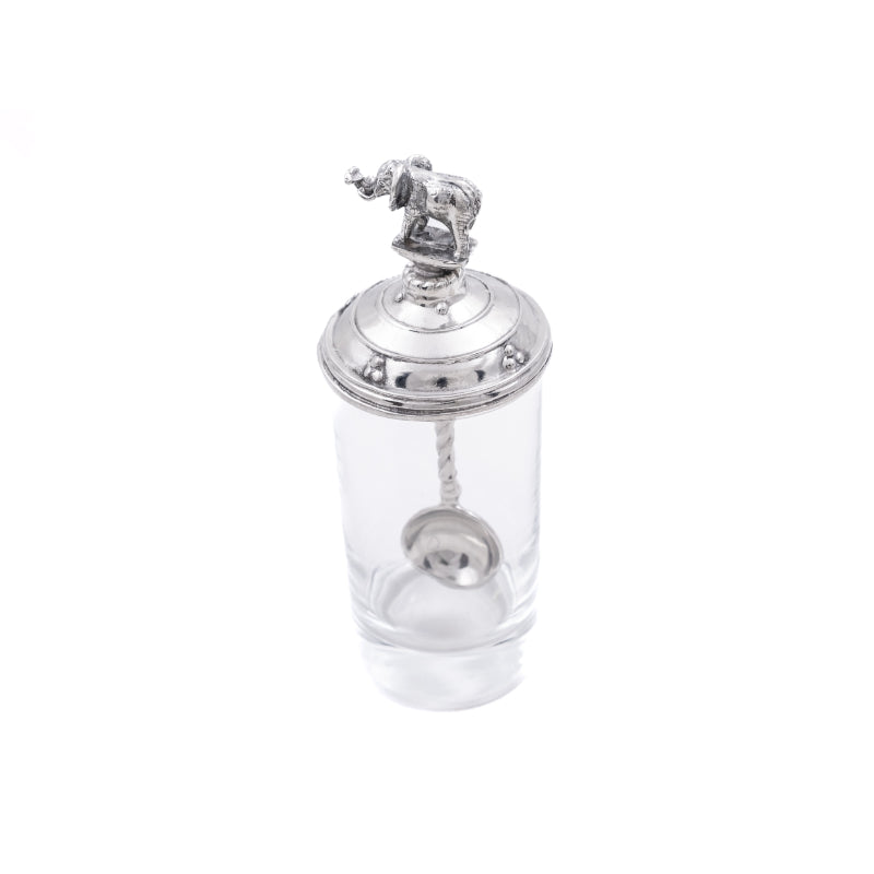 Earth Angel Elephant Jam Jar featuring a cute elephant design with a glass jar and lid, ideal for jams or decorative use.