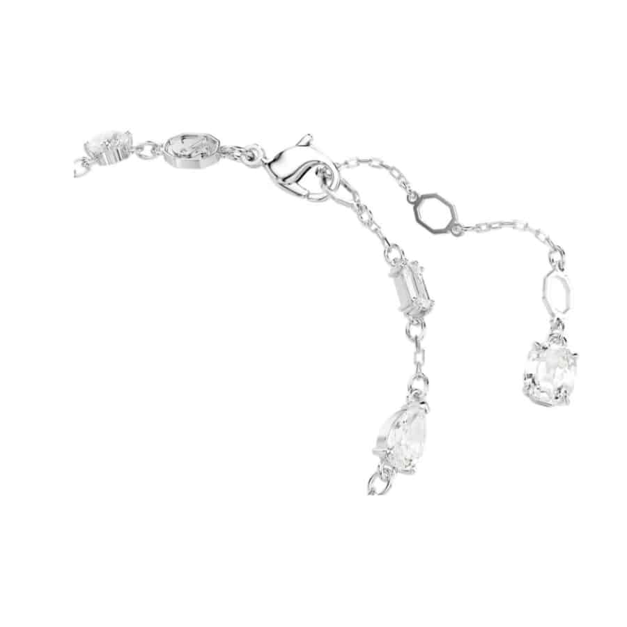 Swarovski Idyllia bracelet featuring sparkling crystal beads and a delicate silver chain design.