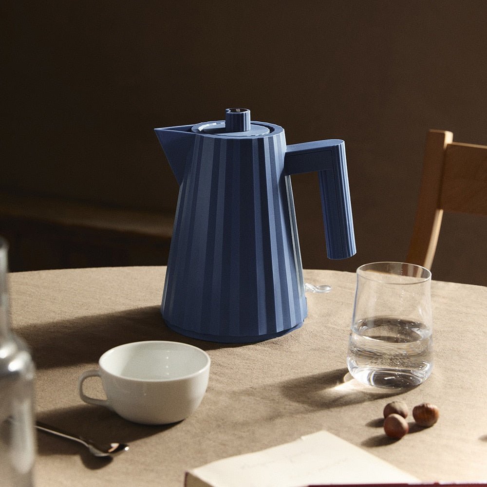 Alessi Electric Kettle Plisse Blue 1L -Alessi