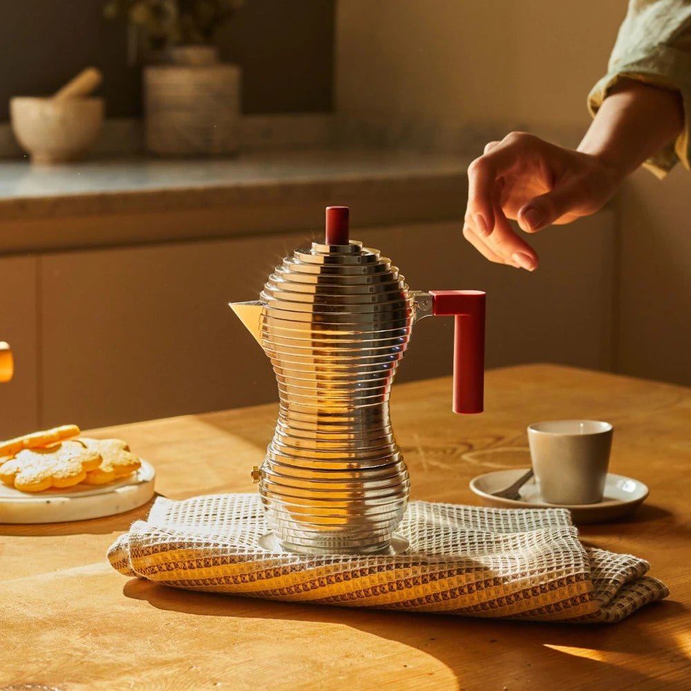 Alessi Espresso Maker Pulcina 1 Cup Red -Alessi