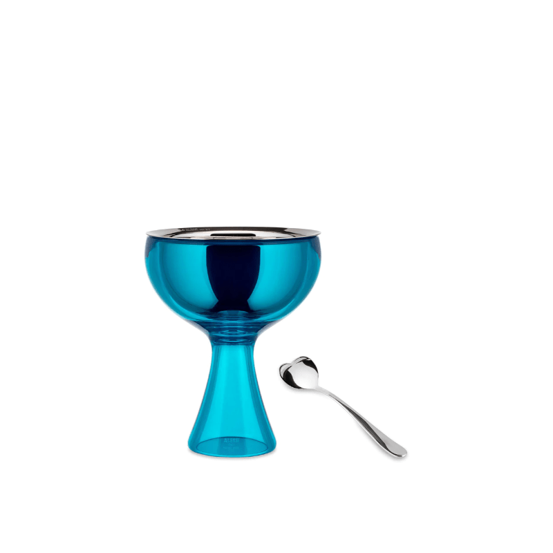 Alessi Ice Cream Bowl & Spoon Big Love Blue -Alessi