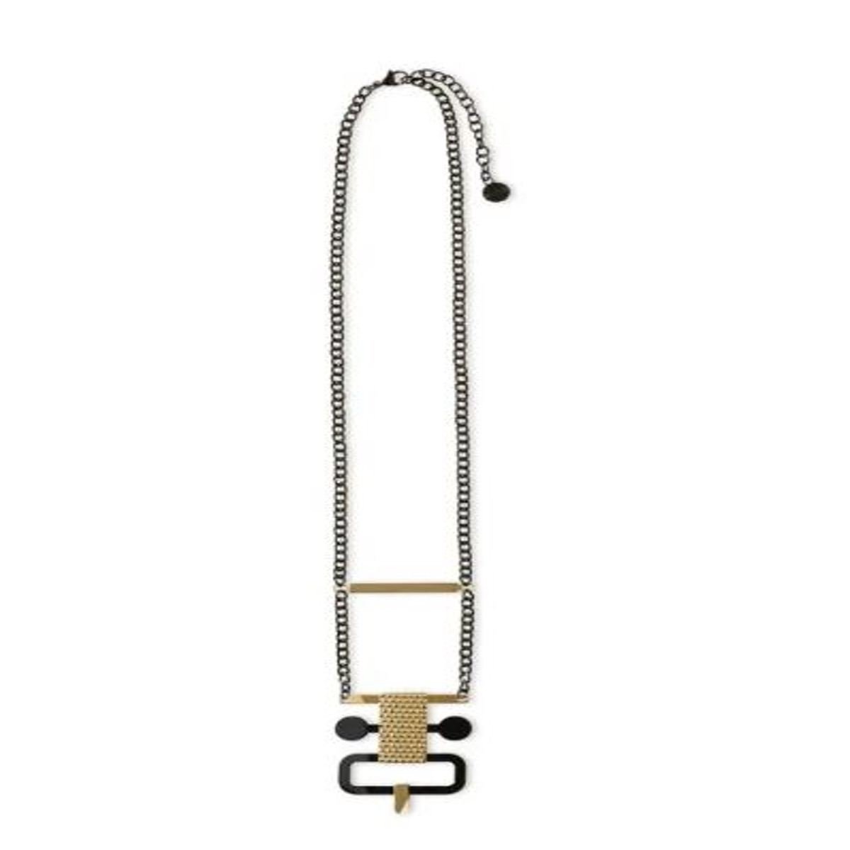 Alessi Necklace Edone Hypoallergenic PVD Gold and Black -Alessi