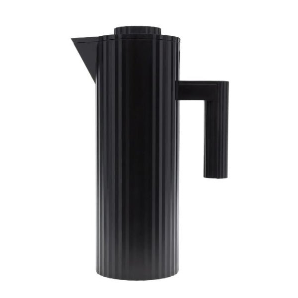 Alessi Plisse Jug Vacuum Glass Black -Alessi