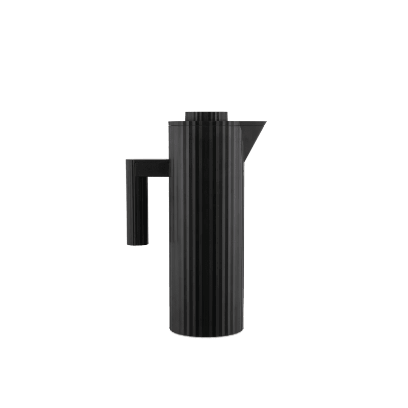 Alessi Plisse Jug Vacuum Glass Black -Alessi