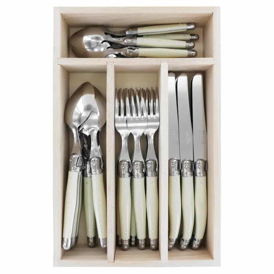 Andre Verdier 24 Piece Cutlery Set - Ivory -Verdier