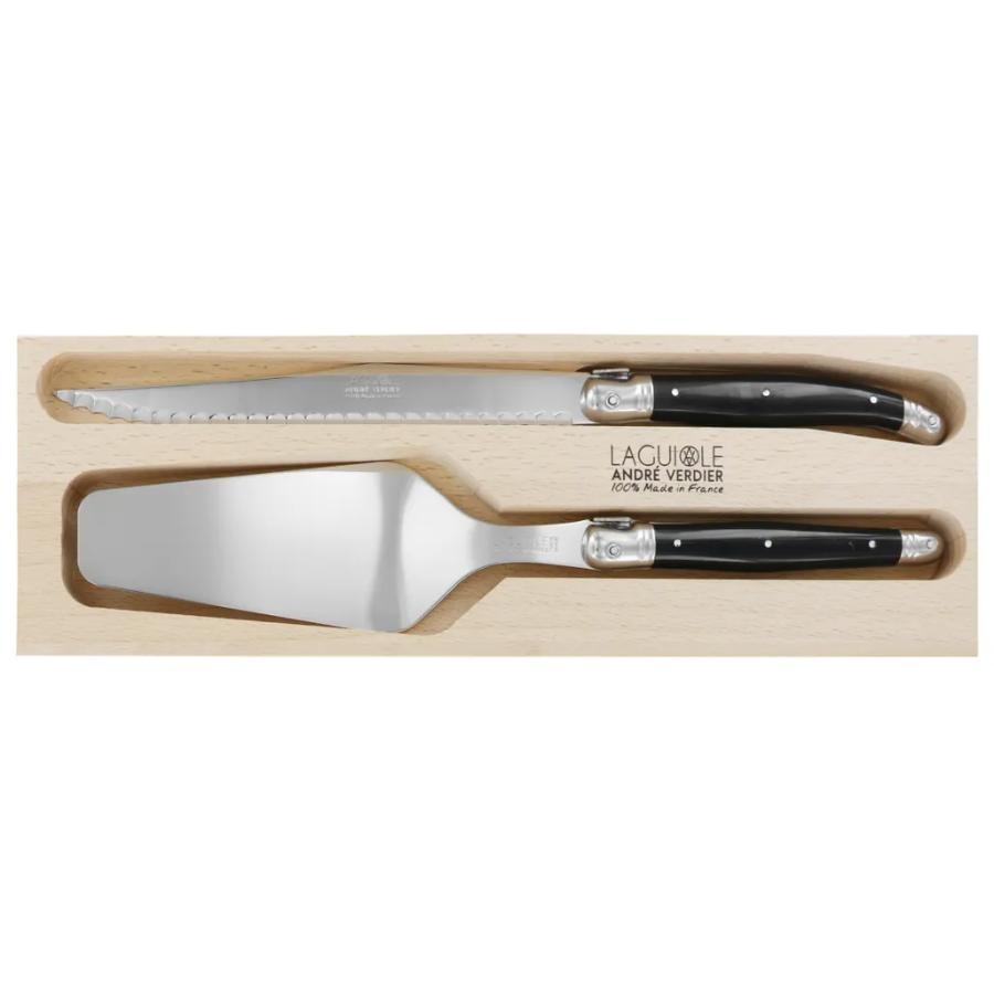 Andre Verdier Cake Server & Knife Set - Black -Verdier