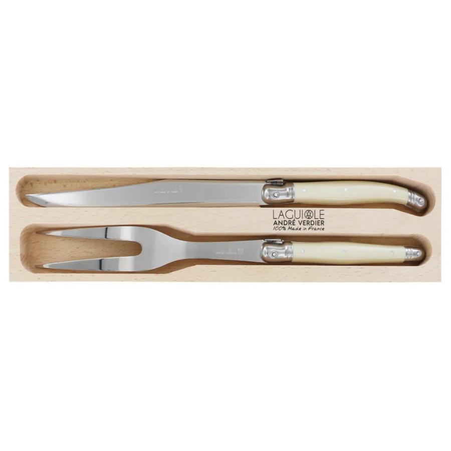 Andre Verdier Carving Set, Set of 2 - Ivory -Verdier