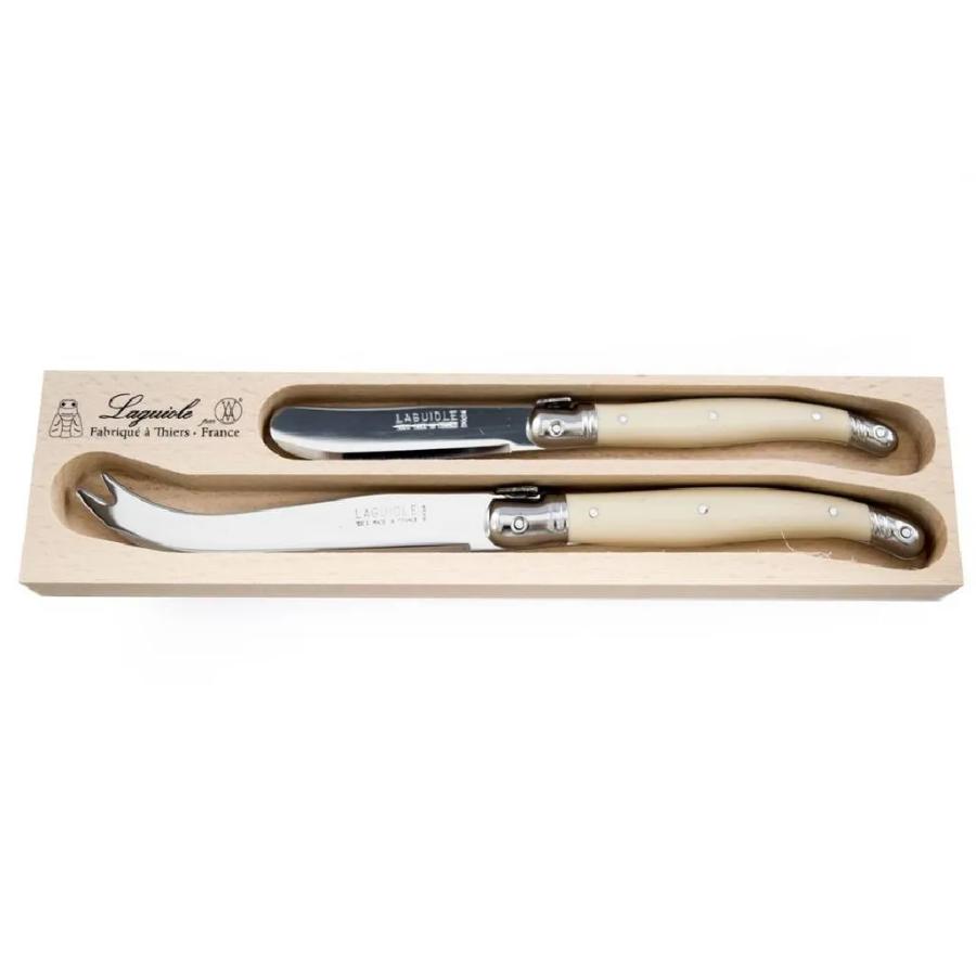 Andre Verdier Cheese & Butter Knife Set, Set of 2 - Ivory -Verdier