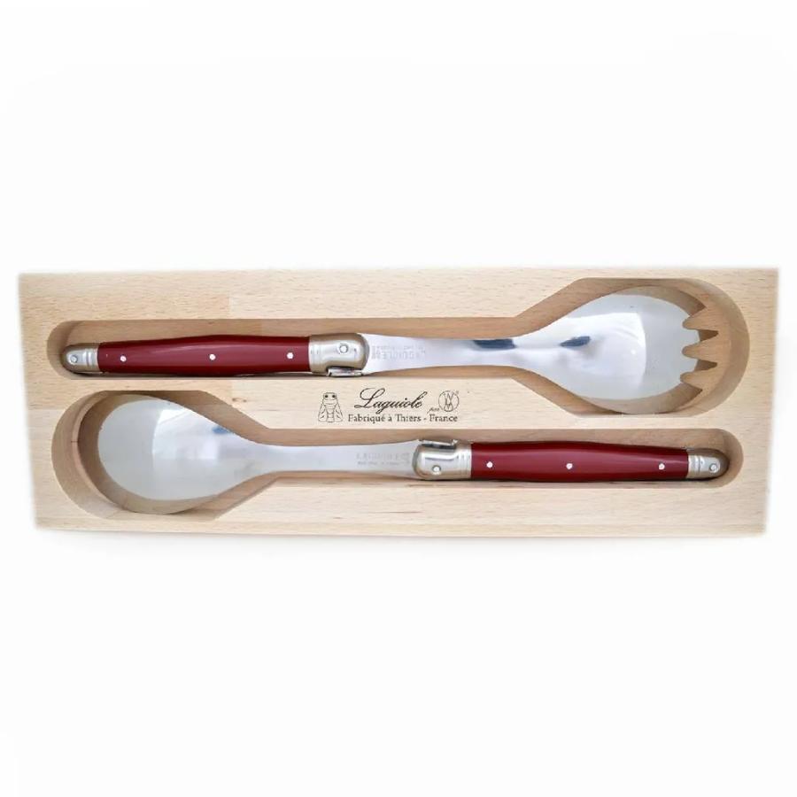Andre Verdier Salad Server Set, Set of 2 - Cherry Red -Verdier