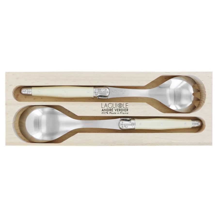 Andre Verdier Salad Server Set, Set of 2 - Ivory -Verdier