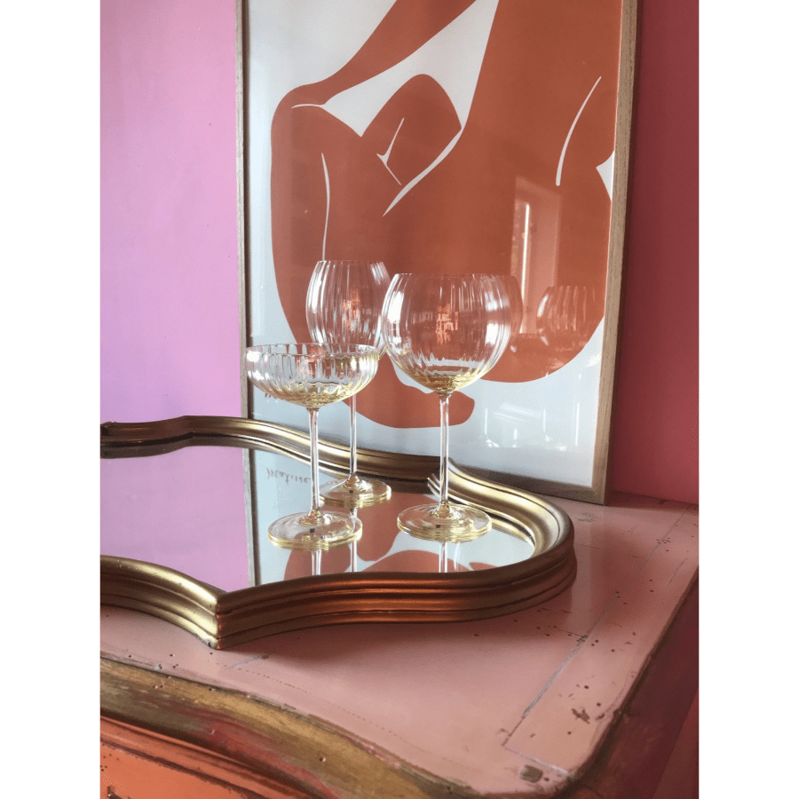 Anna Von Lipa Lyon Champagne Saucer Citron (Set of 2) -Spilhaus
