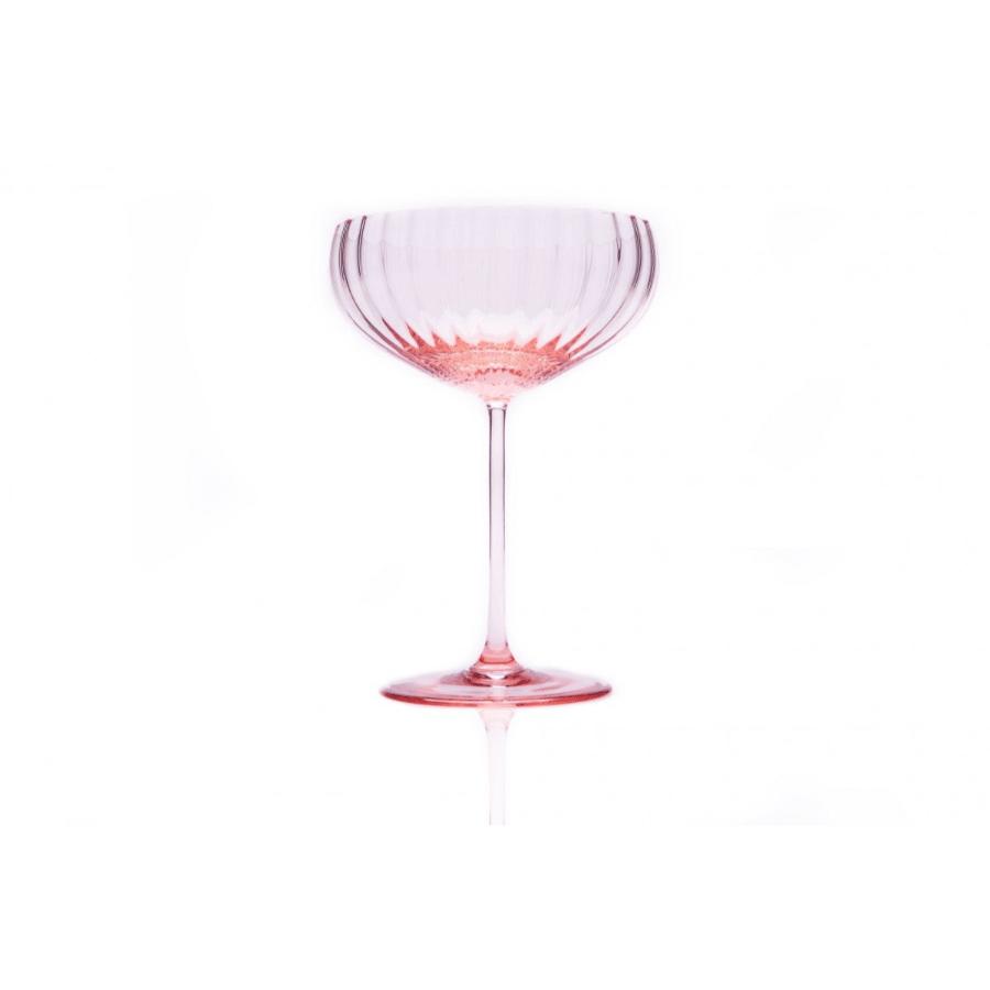 Anna Von Lipa Lyon Champagne Saucer Rosa (Set of 2) -Spilhaus